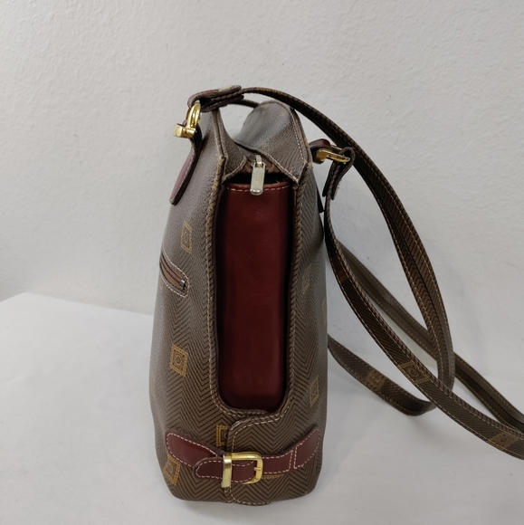 💥FINAL PRICE💥 Texier Vintage Brown Leather Logo Shoulder Bag Tote - Picture 4 of 12